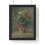 Auguste Renoir , Flowers in a Vase , Premium Framed Vertical Poster,Auguste Renoir - Flowers in a Vase - Premium Framed Vertical Poster