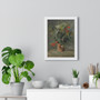 Auguste Renoir , Flowers in a Vase , Premium Framed Vertical Poster,Auguste Renoir - Flowers in a Vase - Premium Framed Vertical Poster