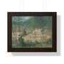  The Building of the Dam  -  Framed Horizontal Poster,J. Alden Weir, The Building of the Dam  ,  Framed Horizontal Poster,J. Alden Weir, The Building of the Dam  -  Framed Horizontal Poster,J. Alden Weir