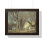 Julian Alden Weir, Windham Village  -  Framed Horizontal Poster,Julian Alden Weir, Windham Village  ,  Framed Horizontal Poster,Julian Alden Weir, Windham Village  -  Framed Horizontal Poster