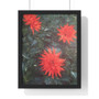 Caillebotte Dahlias , Premium Framed Vertical Poster,Caillebotte Dahlias - Premium Framed Vertical Poster