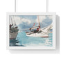  Key West by Winslow Homer  -  Premium Framed Horizontal Poster,Fishing Boats, Key West by Winslow Homer  ,  Premium Framed Horizontal Poster,Fishing Boats, Key West by Winslow Homer  -  Premium Framed Horizontal Poster,Fishing Boats