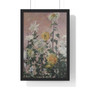 Gustave Caillebotte Chrysanthèmes blancs et jaunes  ,  Premium Framed Vertical Poster,Gustave Caillebotte Chrysanthèmes blancs et jaunes  -  Premium Framed Vertical Poster