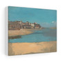  circa 1880 , Stretched Canvas,Odilon Redon's Village by the Sea in Brittany- circa 1880 - Stretched Canvas,Odilon Redon's Village by the Sea in Brittany