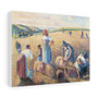 The gleaners (1889) painting in high resolution by Camille Pissarro , Stretched Canvas,The gleaners (1889) painting in high resolution by Camille Pissarro - Stretched Canvas