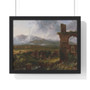 A View near Tivoli (Morning) 1832 Thomas Cole American ,, Premium Framed Horizontal Poster,A View near Tivoli (Morning) 1832 Thomas Cole American -- Premium Framed Horizontal Poster