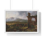 A View near Tivoli (Morning) 1832 Thomas Cole American ,, Premium Framed Horizontal Poster,A View near Tivoli (Morning) 1832 Thomas Cole American -- Premium Framed Horizontal Poster