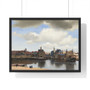 Johannes Vermeer’s View of Delft   ,  Premium Framed Horizontal Poster,Johannes Vermeer’s View of Delft   -  Premium Framed Horizontal Poster