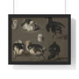 Seven Chicks, Melchior d'Hondecoeter  ,  Premium Framed Horizontal Poster,Seven Chicks, Melchior d'Hondecoeter  -  Premium Framed Horizontal Poster,Seven Chicks, Melchior d'Hondecoeter  -  Premium Framed Horizontal Poster