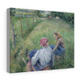  Stretched Canvas,Young Peasant Girls Resting in the Fields near Pontoise (1882) by Camille Pissarro - Stretched Canvas,Young Peasant Girls Resting in the Fields near Pontoise (1882) by Camille Pissarro 