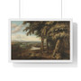 The Entrance to the Woods, Philips Koninck ,  Premium Framed Horizontal Poster,The Entrance to the Woods, Philips Koninck -  Premium Framed Horizontal Poster,The Entrance to the Woods, Philips Koninck -  Premium Framed Horizontal Poster