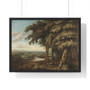 The Entrance to the Woods, Philips Koninck -  Premium Framed Horizontal Poster,The Entrance to the Woods, Philips Koninck ,  Premium Framed Horizontal Poster,The Entrance to the Woods, Philips Koninck -  Premium Framed Horizontal Poster