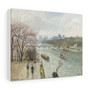 The Louvre, Afternoon, Rainy Weather (1900) by Camille Pissarro, Stretched Canvas,The Louvre, Afternoon, Rainy Weather (1900) by Camille Pissarro- Stretched Canvas,The Louvre, Afternoon, Rainy Weather (1900) by Camille Pissarro- Stretched Canvas