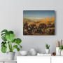 Halt of Caravans at the Wells of Saba (Beersheba) in the Desert South of Hebron  - Stretched Canvas,Halt of Caravans at the Wells of Saba (Beersheba) in the Desert South of Hebron  , Stretched Canvas