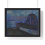 Edvard Munch (Norwegian) Starry Night  ,  Premium Framed Horizontal Poster,Edvard Munch (Norwegian) Starry Night  -  Premium Framed Horizontal Poster