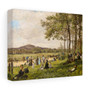 French 19th Century , Race Course at Longchamps , circa 1870 , Stretched Canvas,French 19th Century - Race Course at Longchamps - circa 1870 - Stretched Canvas