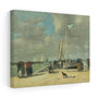  On the Jetty, circa 1869,1870 , Stretched Canvas,Eugène Boudin - On the Jetty- circa 1869-1870 - Stretched Canvas,Eugène Boudin 