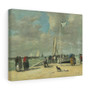  On the Jetty, circa 1869,1870 , Stretched Canvas,Eugène Boudin - On the Jetty- circa 1869-1870 - Stretched Canvas,Eugène Boudin 