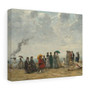  Figures on the Beach, circa 1867,1870 , Stretched Canvas,Eugène Boudin - Figures on the Beach- circa 1867-1870 - Stretched Canvas,Eugène Boudin 