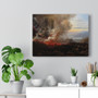 An Eruption of Vesuvius, 1824, Johan Christian Dahl, Stretched Canvas,An Eruption of Vesuvius, 1824, Johan Christian Dahl- Stretched Canvas,An Eruption of Vesuvius, 1824, Johan Christian Dahl- Stretched Canvas