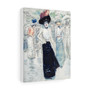 A Parisienne on a Crowded Street (1844–1907) painting in high resolution by Henry Somm, Stretched Canvas,A Parisienne on a Crowded Street (1844–1907) painting in high resolution by Henry Somm- Stretched Canvas