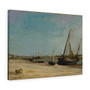 Boats on the Seacoast at Etaples 1871 Charles,Francois Daubigny French, Stretched Canvas,Boats on the Seacoast at Etaples 1871 Charles-Francois Daubigny French- Stretched Canvas