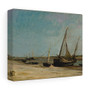  Stretched Canvas,Boats on the Seacoast at Etaples 1871 Charles-Francois Daubigny French- Stretched Canvas,Boats on the Seacoast at Etaples 1871 Charles,Francois Daubigny French