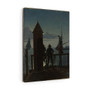 View from the Citadel Ramparts in Copenhagen by Moonlight 1839 Martinus Rørbye Danish:Stretched Canvas,View from the Citadel Ramparts in Copenhagen by Moonlight 1839 Martinus Rørbye Danish,Stretched Canvas