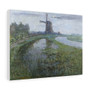 Oostzijdse Mill along the River Gein by Moonlight (1903) painting in high resolution by Piet Mondrian. Original from The Rijksmuseum: Stretched Canvas,Oostzijdse Mill along the River Gein by Moonlight (1903) painting in high resolution by Piet Mondrian. Original from The Rijksmuseum, Stretched Canvas