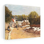 Alfred Sisley's First Snow in Louveciennes , Stretched Canvas,Alfred Sisley's First Snow in Louveciennes - Stretched Canvas