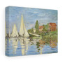 Claude Monet's Regattas at Argenteuil (1872) , Stretched Canvas,Claude Monet's Regattas at Argenteuil (1872) - Stretched Canvas