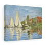 Claude Monet's Regattas at Argenteuil (1872) , Stretched Canvas,Claude Monet's Regattas at Argenteuil (1872) - Stretched Canvas