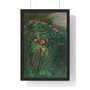 Gustave Caillebotte Le rosier fleuri  ,  Premium Framed Vertical Poster,Gustave Caillebotte Le rosier fleuri  -  Premium Framed Vertical Poster