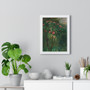 Gustave Caillebotte Le rosier fleuri  ,  Premium Framed Vertical Poster,Gustave Caillebotte Le rosier fleuri  -  Premium Framed Vertical Poster
