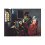 Johannes Vermeer's The Wine Glass (ca. 1658 -1660) - Stretched Canvas