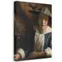 Girl with a Flute (ca. 1665-1675), attributed to Johannes Vermeer- Stretched Canvas