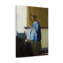 Woman Reading a Letter (ca. 1663) by Johannes Vermeer, Stretched Canvas,Woman Reading a Letter (ca. 1663) by Johannes Vermeer- Stretched Canvas
