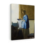 Woman Reading a Letter (ca. 1663) by Johannes Vermeer, Stretched Canvas,Woman Reading a Letter (ca. 1663) by Johannes Vermeer- Stretched Canvas