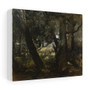 Théodore Rousseau's Pheasantry in the Forest of Compiègne. , Stretched Canvas,Théodore Rousseau's Pheasantry in the Forest of Compiègne. - Stretched Canvas