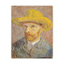 Self-Portrait with a Straw Hat (obverse- The Potato Peeler) 1887 Vincent van Gogh Dutch - Stretched Canvas