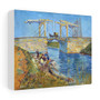 Vincent van Gogh's The Langlois Bridge at Arles with Women Washing (1888) , Stretched Canvas,Vincent van Gogh's The Langlois Bridge at Arles with Women Washing (1888) - Stretched Canvas