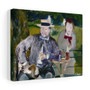 Portrait d'Ernest Hoschedé et sa fille Marthe , Édouard Manet ,  Stretched Canvas,Portrait d'Ernest Hoschedé et sa fille Marthe - Édouard Manet -  Stretched Canvas