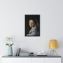 Study of a Young Woman by Johannes Vermeer  ,  Premium Framed Vertical Poster,Study of a Young Woman by Johannes Vermeer  -  Premium Framed Vertical Poster