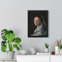 Study of a Young Woman by Johannes Vermeer  -  Premium Framed Vertical Poster,Study of a Young Woman by Johannes Vermeer  ,  Premium Framed Vertical Poster