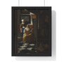 The Love Letter by Johannes Vermeer  ,  Premium Framed Vertical Poster,The Love Letter by Johannes Vermeer  -  Premium Framed Vertical Poster