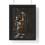 The Love Letter by Johannes Vermeer  ,  Premium Framed Vertical Poster,The Love Letter by Johannes Vermeer  -  Premium Framed Vertical Poster