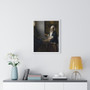 Woman Holding a Balance by Johannes Vermeer.  Premium Framed Vertical Poster