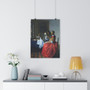 Johannes Vermeer’s The Girl with a Wineglass  , Giclée Art Print ,Johannes Vermeer’s The Girl with a Wineglass  - Giclée Art Print 