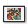 Landscape with Two Poplars (1912) by Wassily Kandinsky , Premium Framed Horizontal Poster,Landscape with Two Poplars (1912) by Wassily Kandinsky - Premium Framed Horizontal Poster