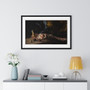 Oscar Björck's Still life with a leg of lamb and cabbage , Premium Horizontal Framed Poster,Oscar Björck's Still life with a leg of lamb and cabbage - Premium Horizontal Framed Poster